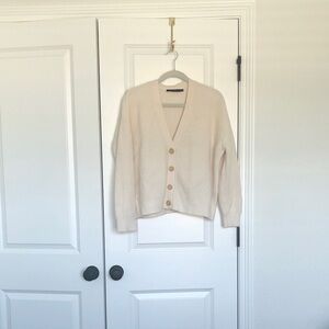 Jenni Kayne Cream Button-Up Cardigan